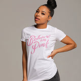 I Believe In Pink Breast Cancer Awareness Vintage Tee - WayneAnthony