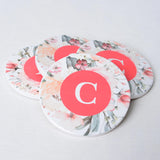 Personalized Ceramic Coasters Set, 4 - Wayne Anthony