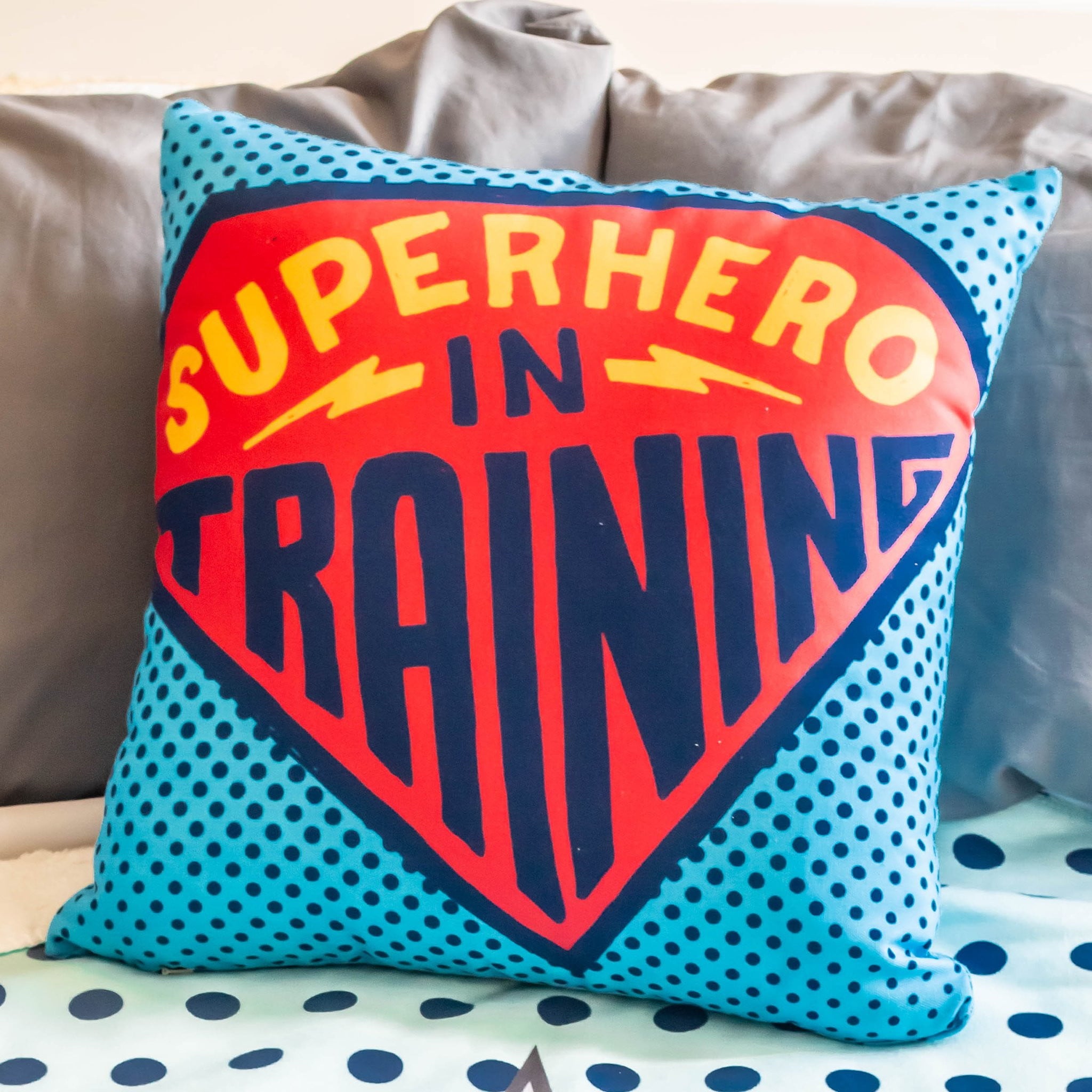 Superhero In Training Throw Pillow - Wayne Anthony